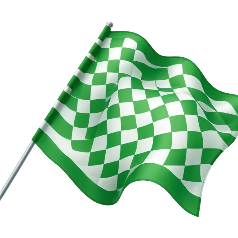 green racing flag emoji