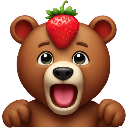 Bear strawberry  emoji