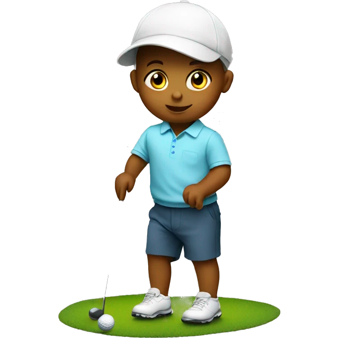 Baby playing golf emoji