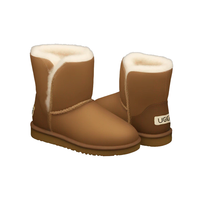Mini ugg boots brown emoji