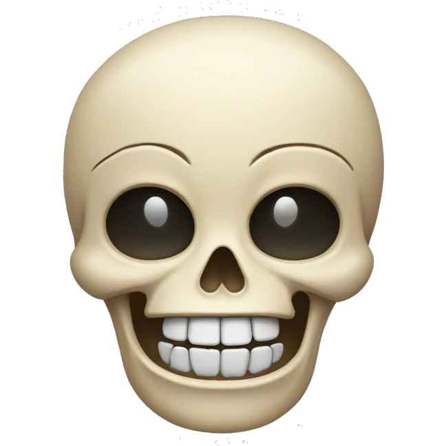skull face with laughing  emoji