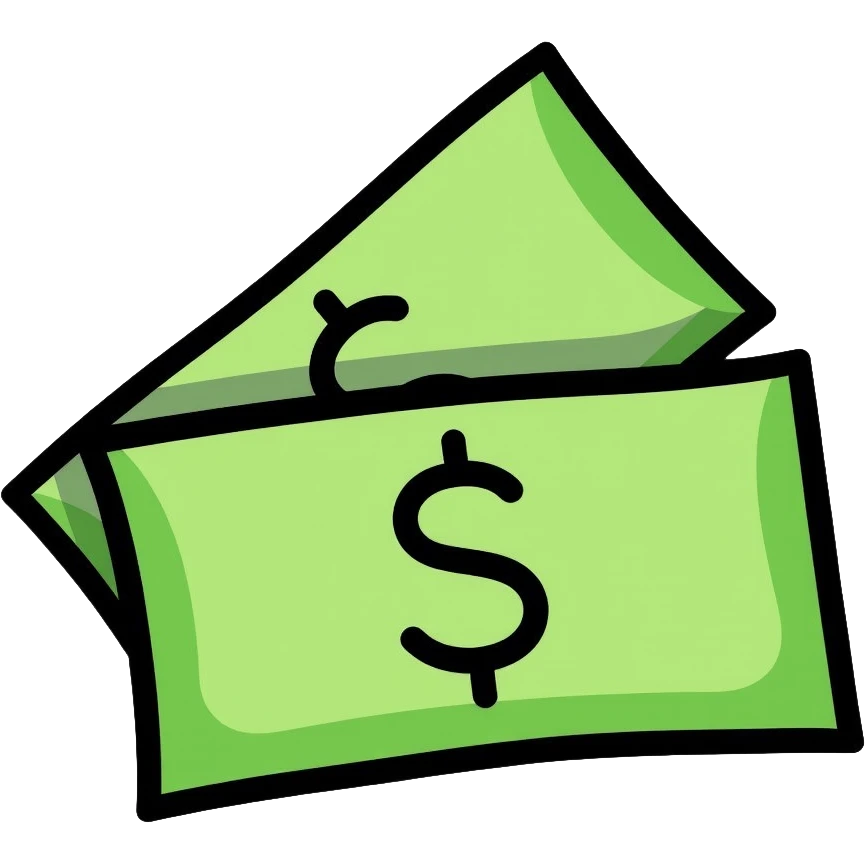 A green raffle ticket with a number on it, green color scheme emoji