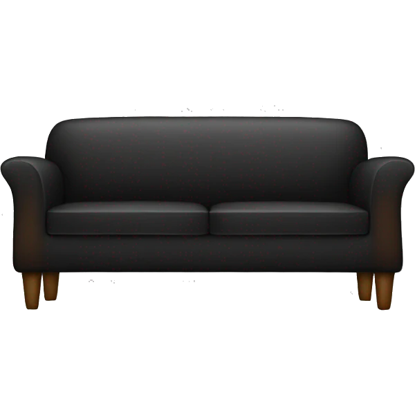 Black modern couch emoji