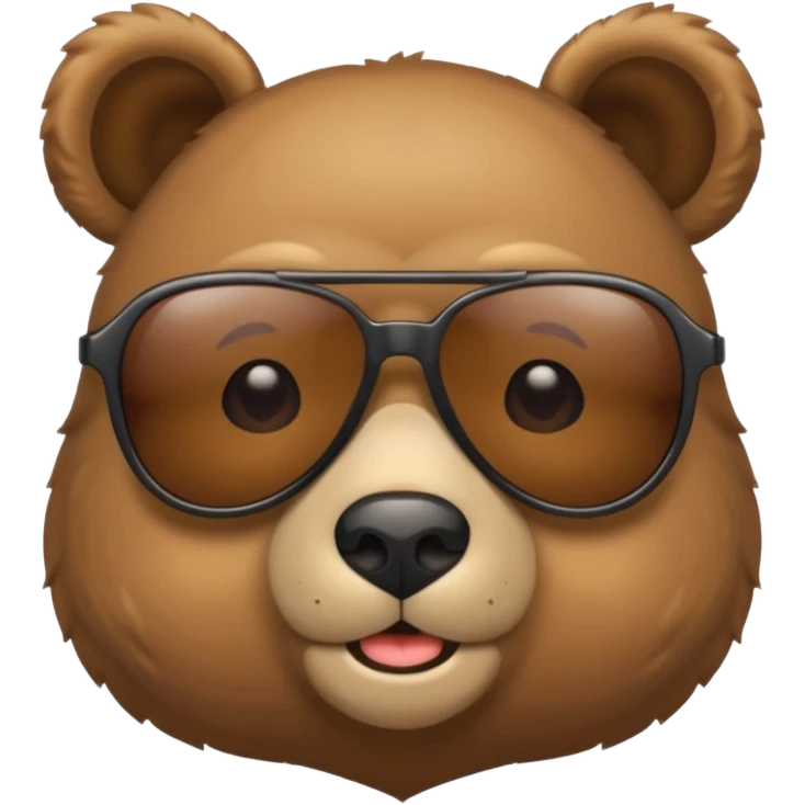a cute bear in sunglasses emoji