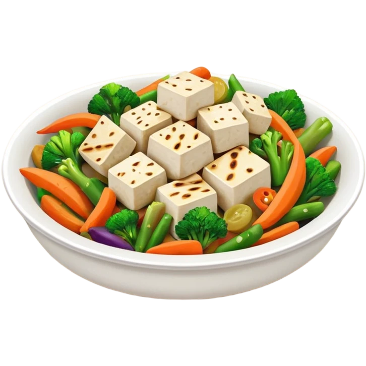 tofu and vegetable stir fry emoji