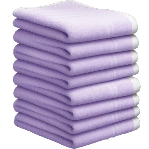 Light purple stacked towels emoji