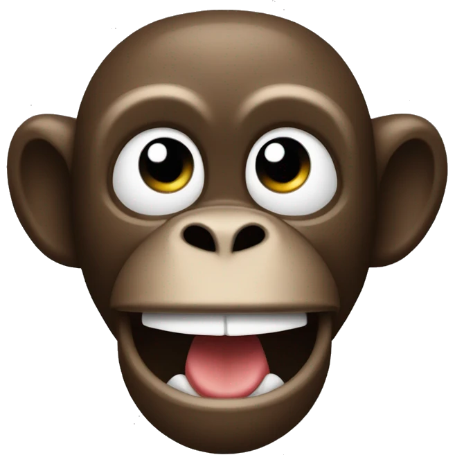 affe mit hände vor dem mund emoji