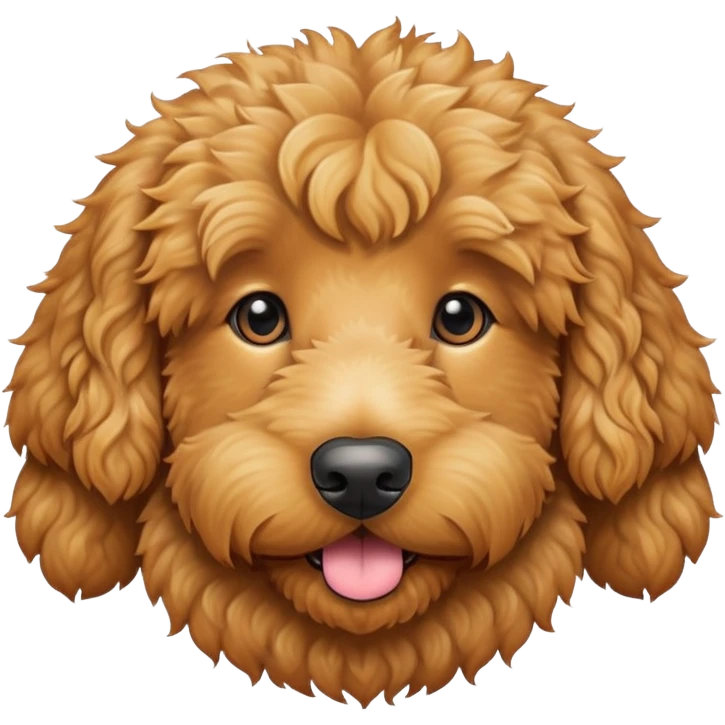 Curley golden doodle  emoji