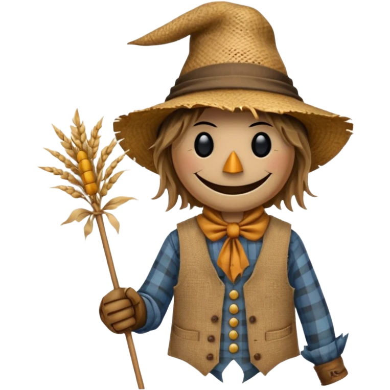 Scarecrow on stick emoji