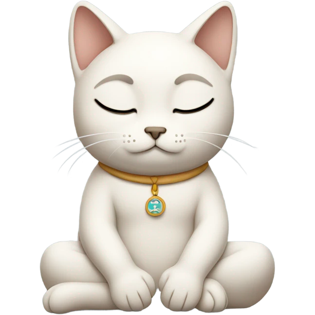cat in meditation pose emoji
