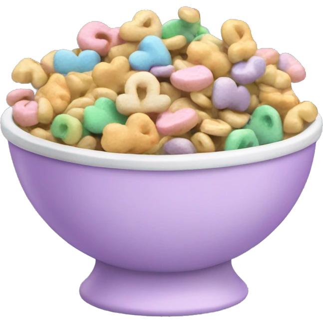 Pastel bowl full of Lucky charms  emoji