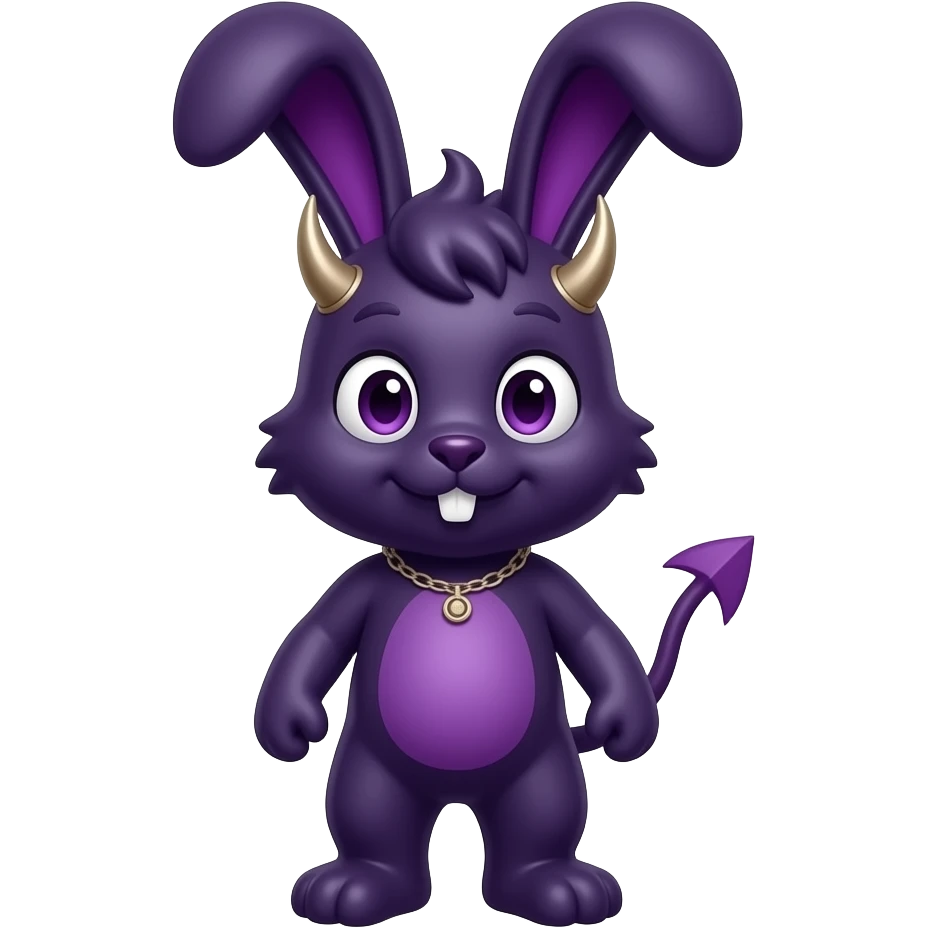 BUNNY BLACK DEVIL PURPLE emoji