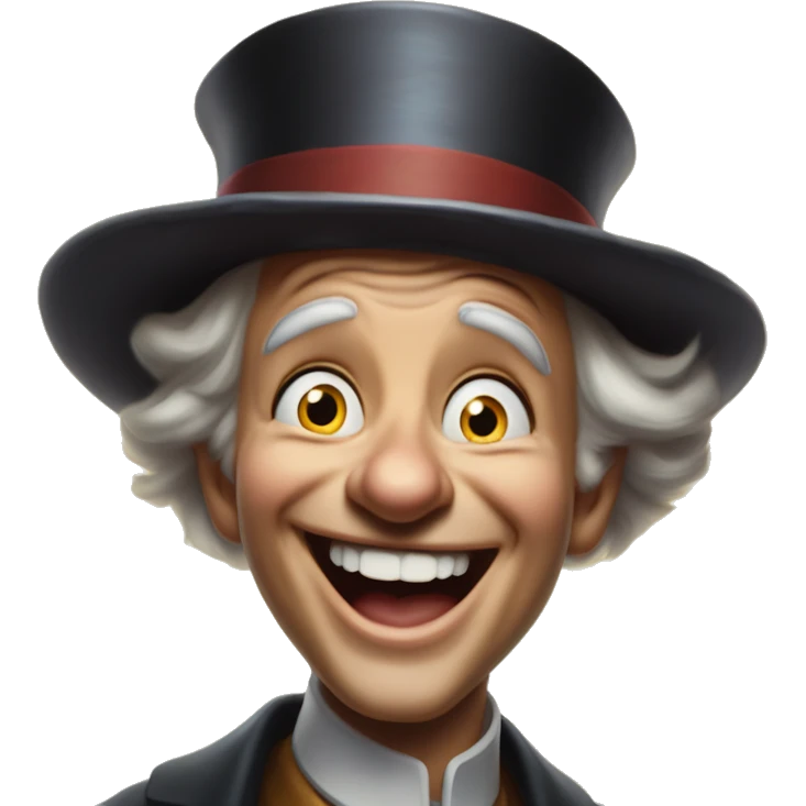 Laughing intricate Schumacher in Uncle Scrooge style, oil paint, mysterious eyes, intricate lips, masterpiece pose, odd perspective, beautiful, desirable, logical emoji