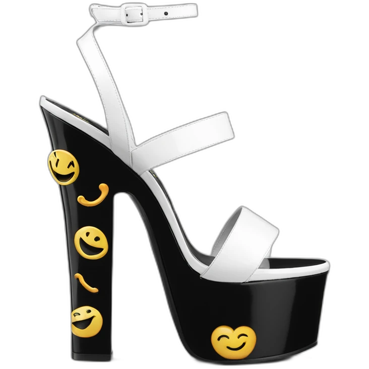 Ysl heel sandal TRIBUTE PLATFORM SANDAL black PATENT LEATHER emoji