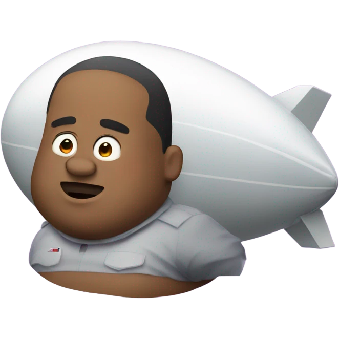 Fat version with a blimp in the background emoji