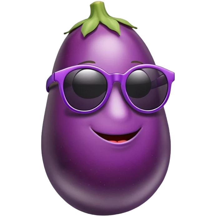 eggplant with sunglasses  emoji