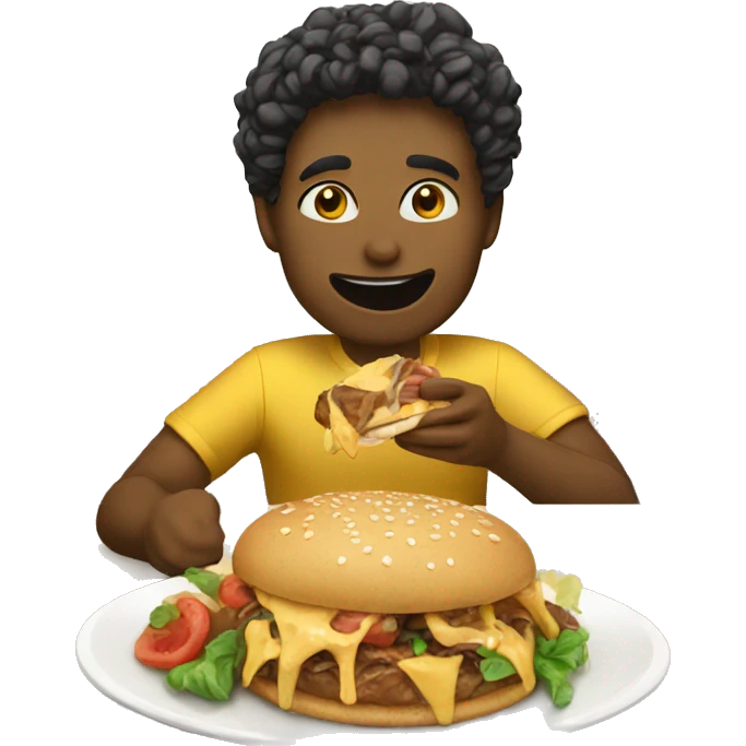 Eating yummy food emoji