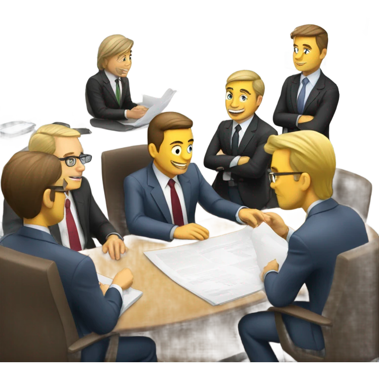 white men board meeting emoji