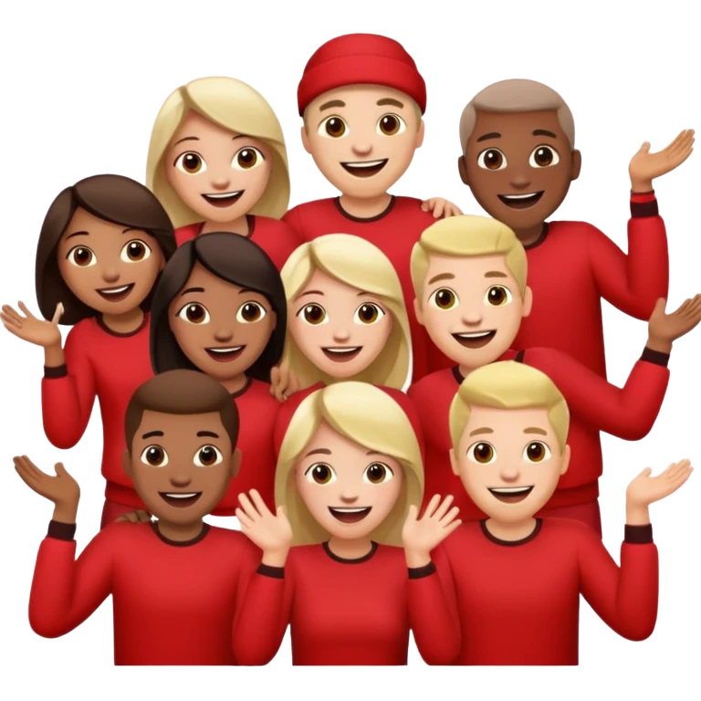 Red group peoples  emoji