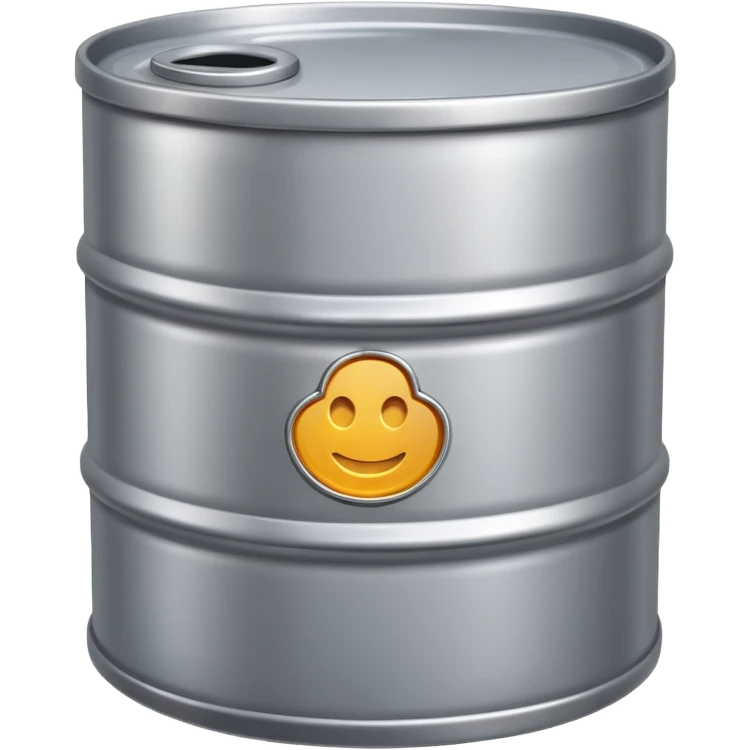 generate a realistic metal oil barrel without rust emoji