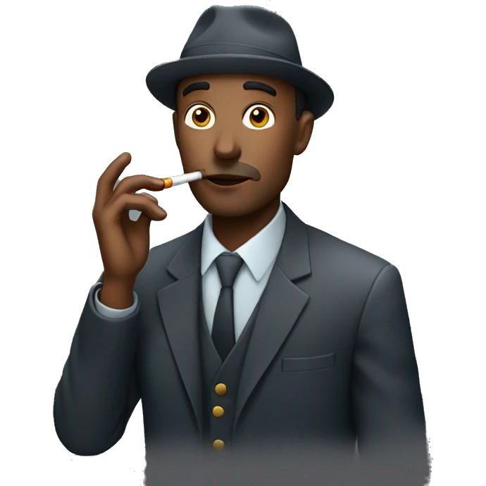 Man smoking a vape emoji