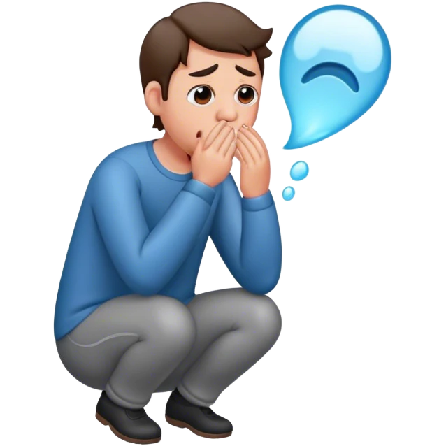 farting crying man  emoji