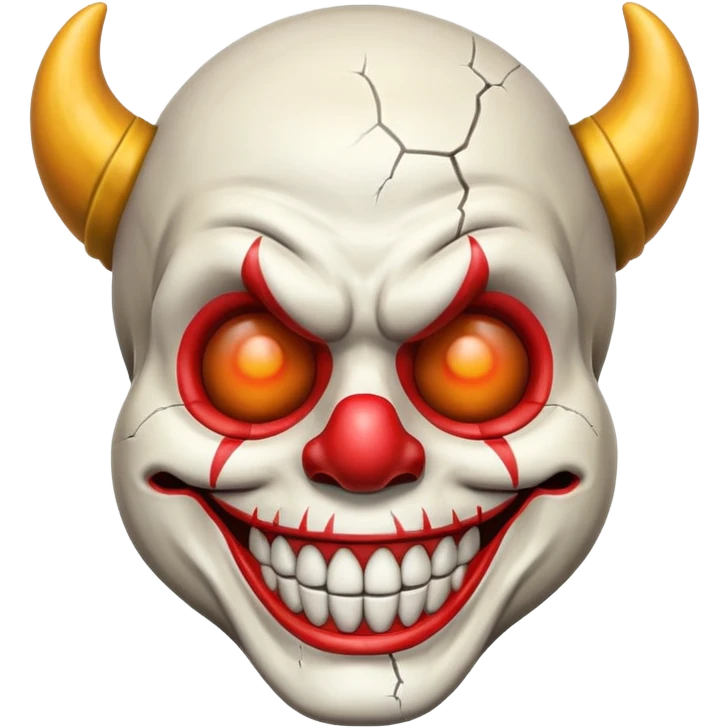 horned clown skull emoji