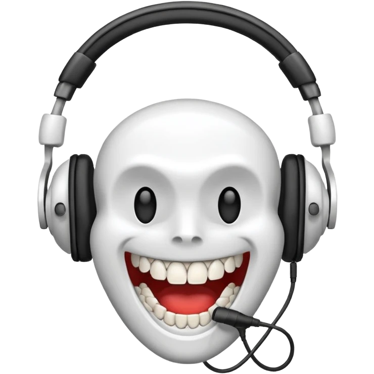 Headphones filled with teeth  emoji