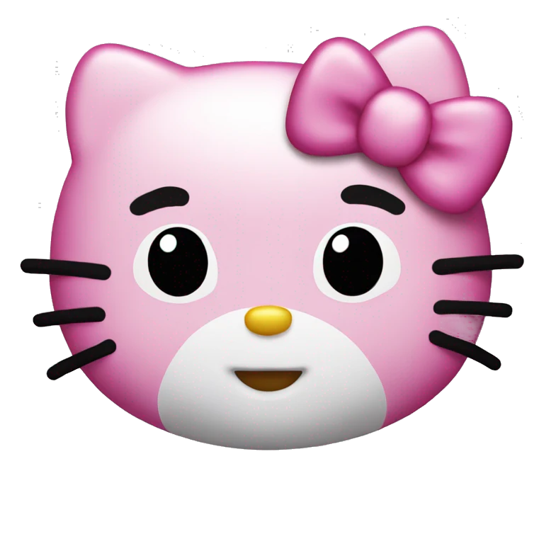 Hello kitty pink emoji