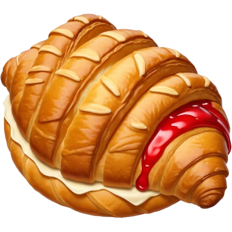 croissant with red coquette emoji