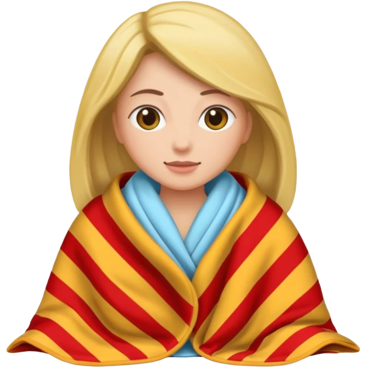 woman with blanket emoji