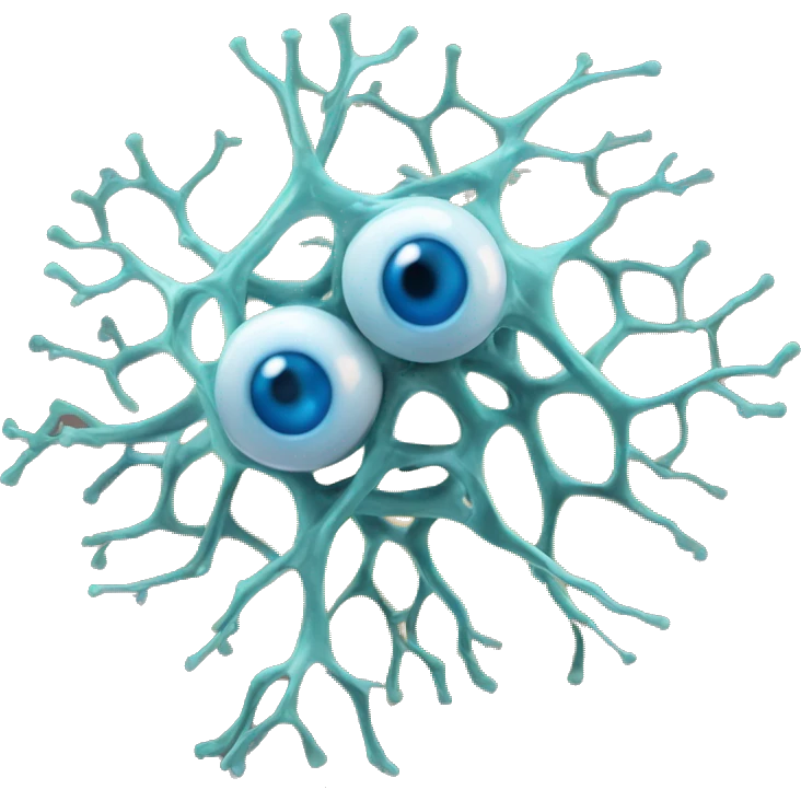 Artificial intelligence in the form of a nerve cell emoji
