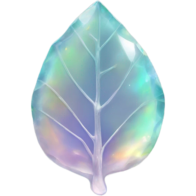 opal crystal gemstone leaf five point  emoji