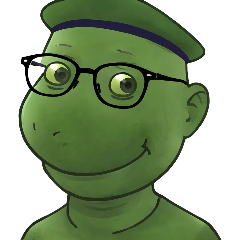 bald man smiling at viewer emoji