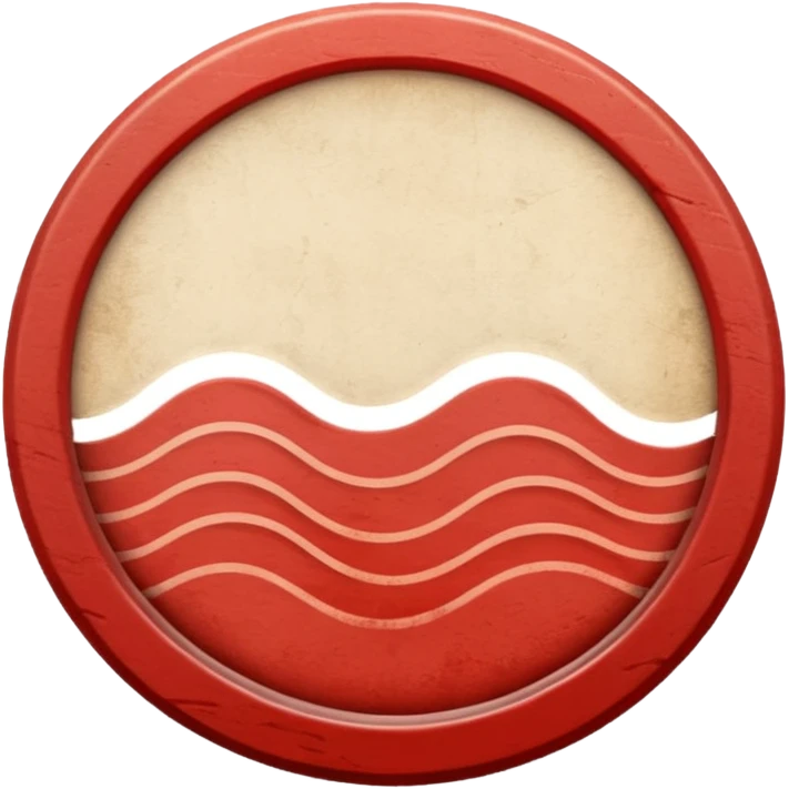 postmark, circular stamp with wavy lines, simple emoji