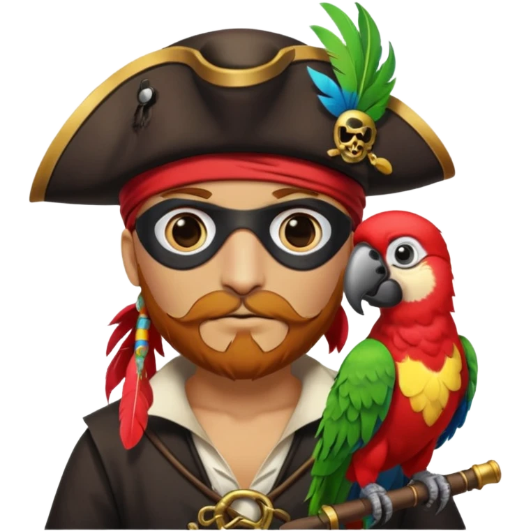 pirate and parrot emoji
