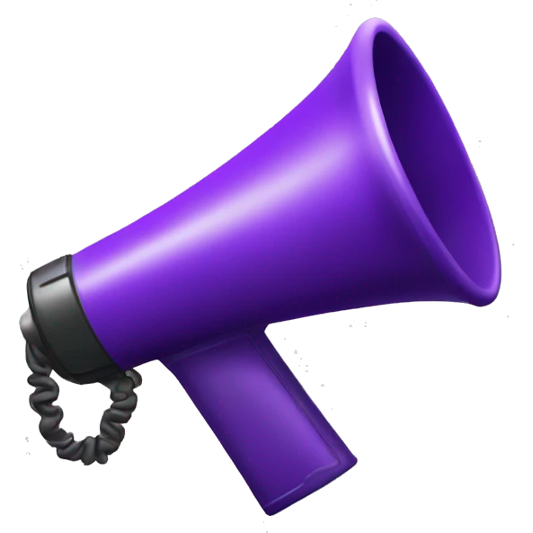Purple megaphone emoji