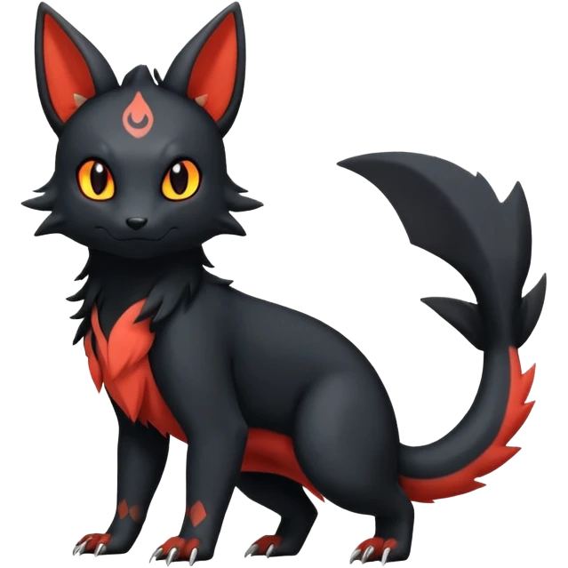 Salandit-Umbreon-Litten-Hybrid (Full body) emoji