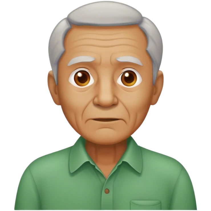 old man in green shirt emoji