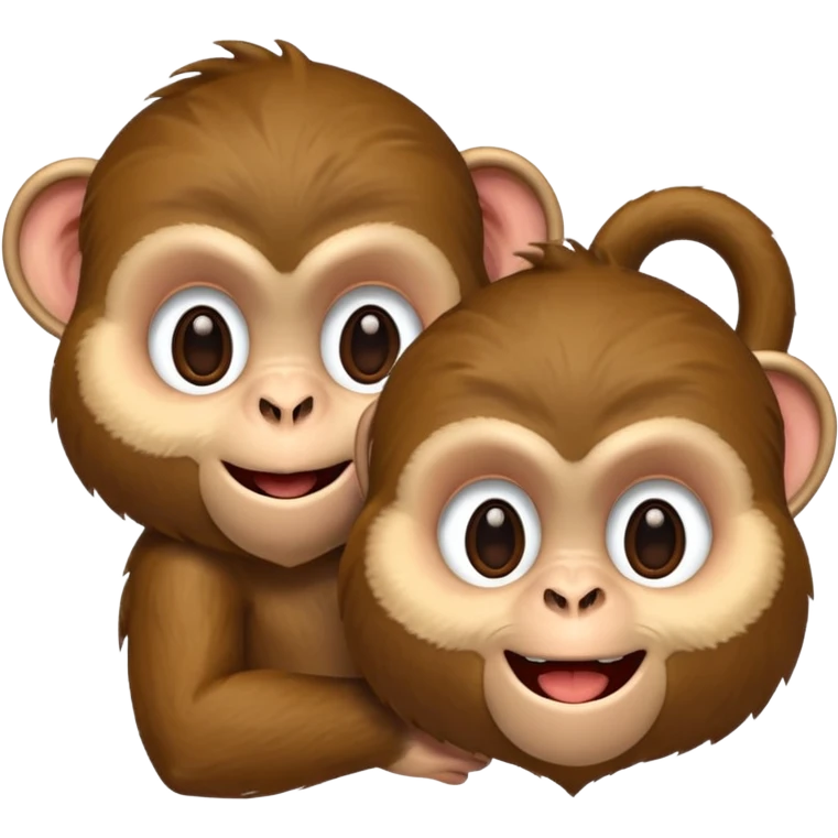 two monkeys chatting emoji