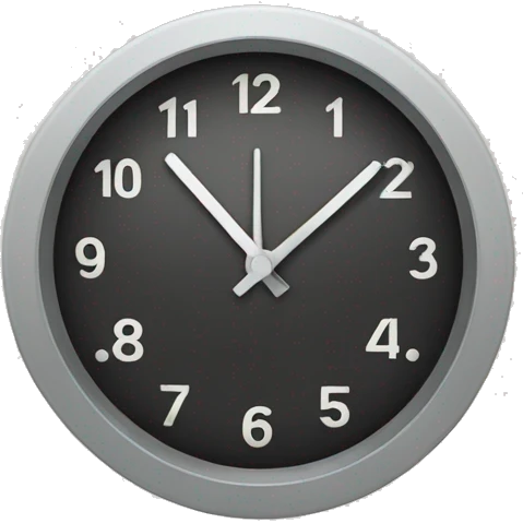 9:00 o’clock in clock  emoji
