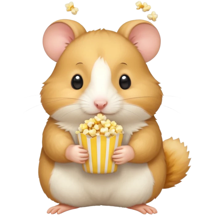 hamster holding pop corn emoji