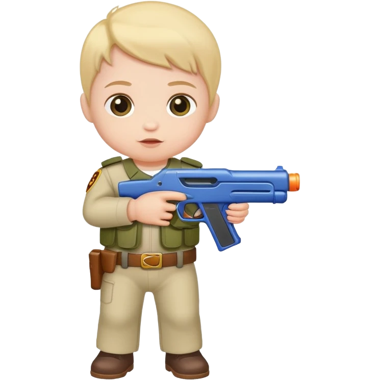 Baby with a gun emoji