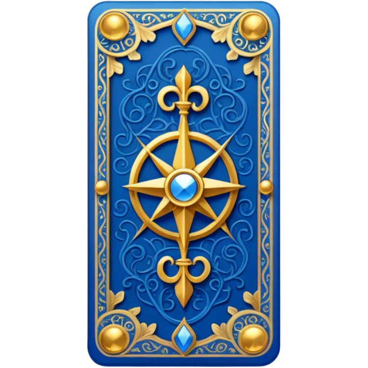 Blue taro card emoji