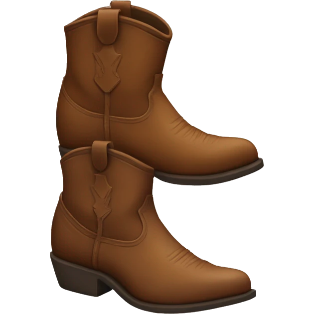 Two brown santiag boots next to each others emoji