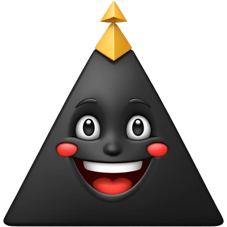 pyramide noir avec un sourire terrifiant  emoji