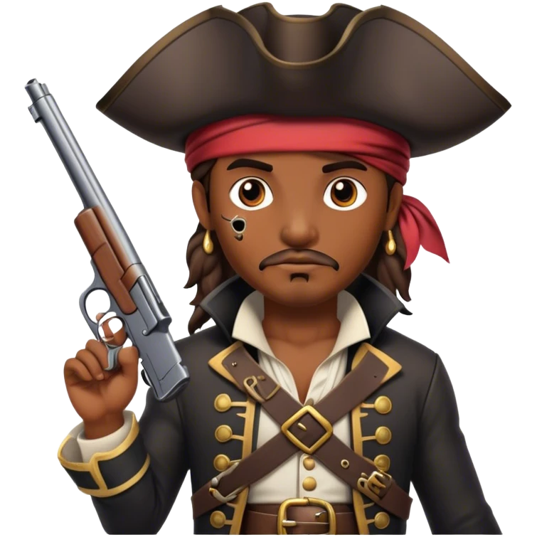 Pirate with gun emoji
