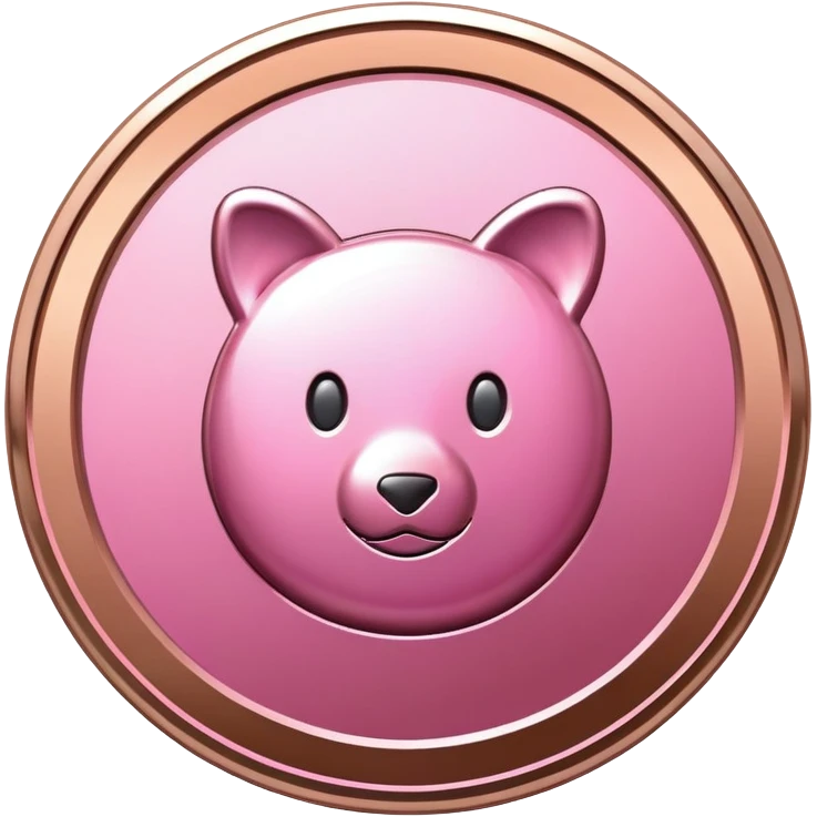 Pink money coin emoji