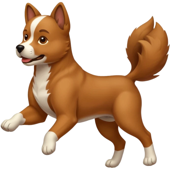 Kicking dog emoji