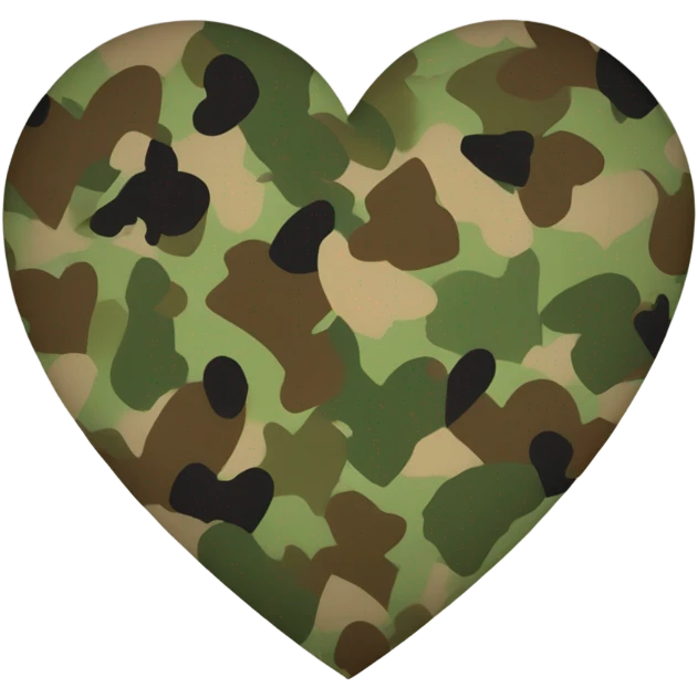 Camouflage heart emoji
